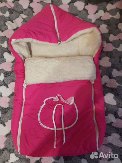 Конверт на выписку для девочки осень зима