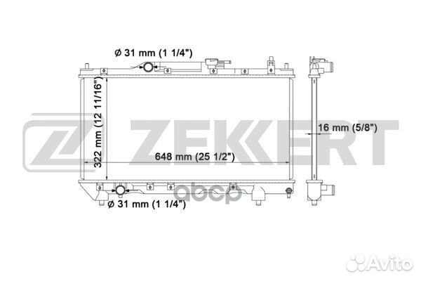 Радиатор охл. дв. Toyota Avensis (T220) 97- mk