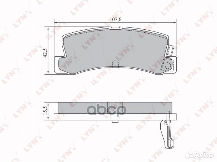Колодки тормозные дисковые зад BD7557 lynxauto