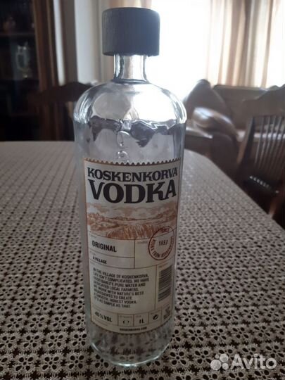 Пустая бутылка из под водки