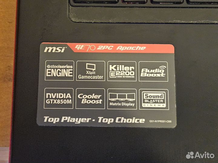 Игровой ноутбук MSI GE70 2PC Apache