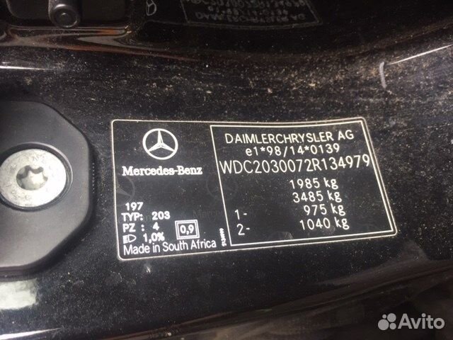 Разбор на запчасти Mercedes C W203