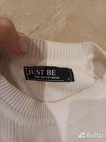 Футболка мужская вязаная S белая