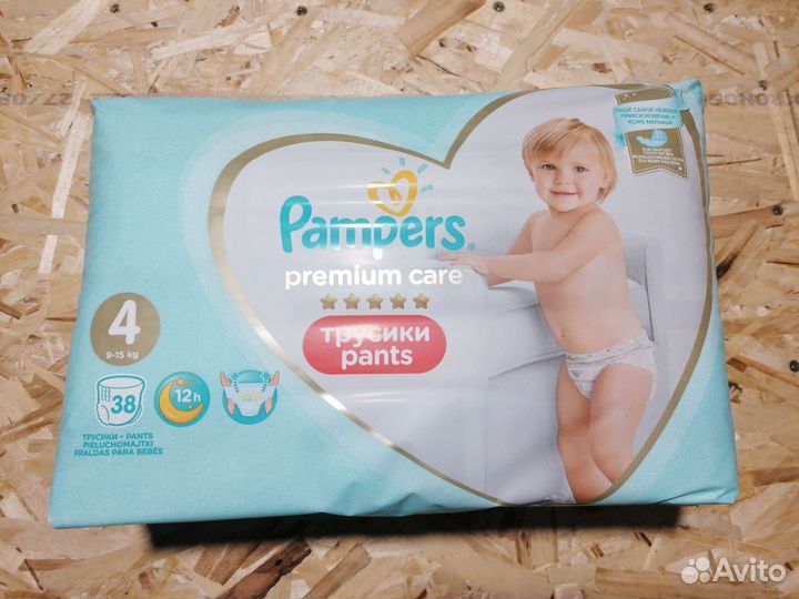 Pampers premium care 4 трусики