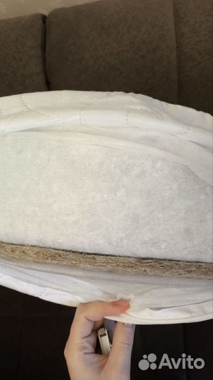 Матрас круглый для детской кровати 75х75