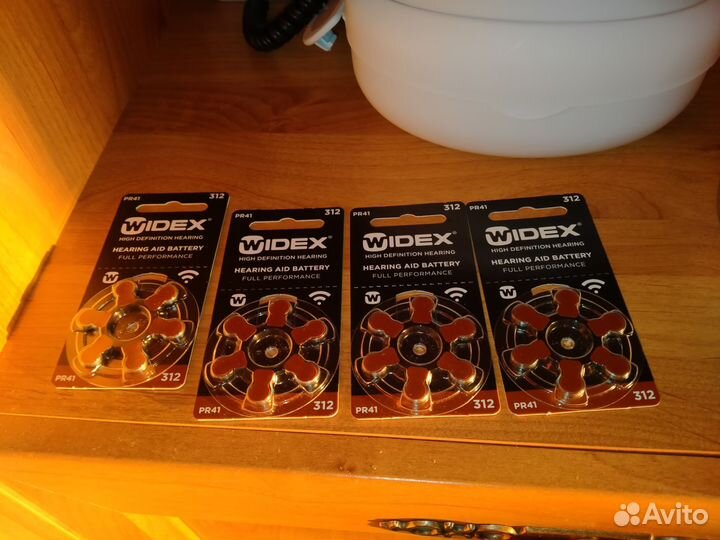 Батарейки 312 Widex (Англия)для слуховых аппаратов