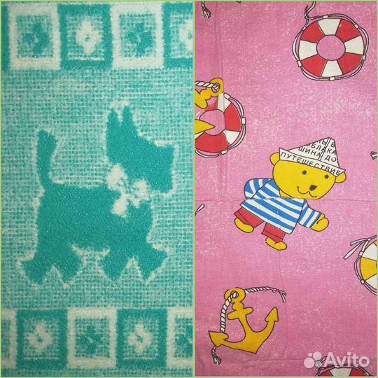 Детские одеяла 100*105 и 90*130 см