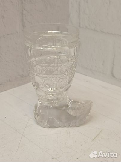 Рюмка-сапожок хрусталь СССР