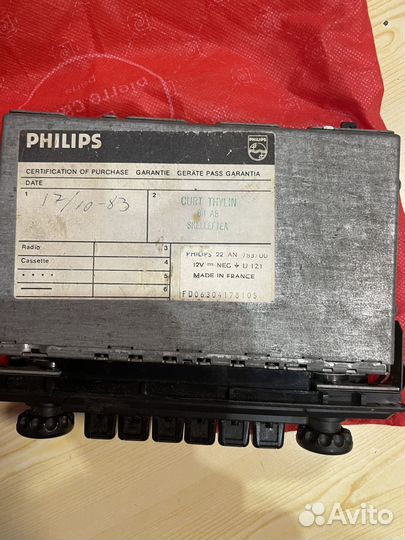 Магнитола philips 17.10.1983г-made iIN frange