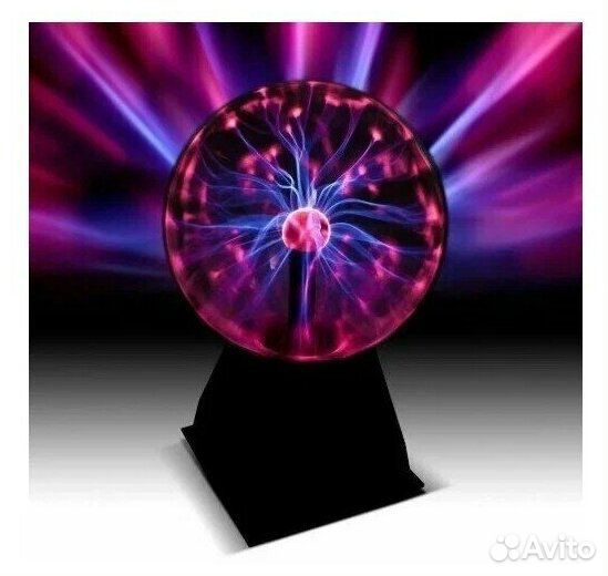 Светильник плазменный шар, реагирующий на прикосно