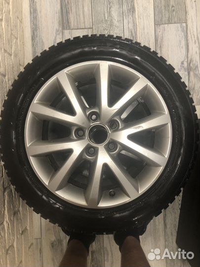 Литые диски vag r16 5x112 зимняя резина