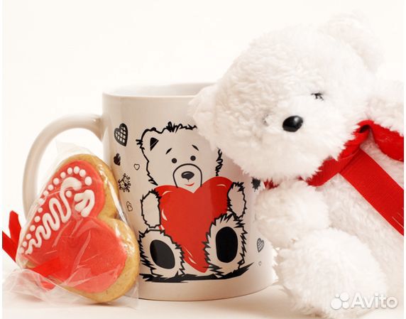 Кружка подарочная с медвежонком в упаковке