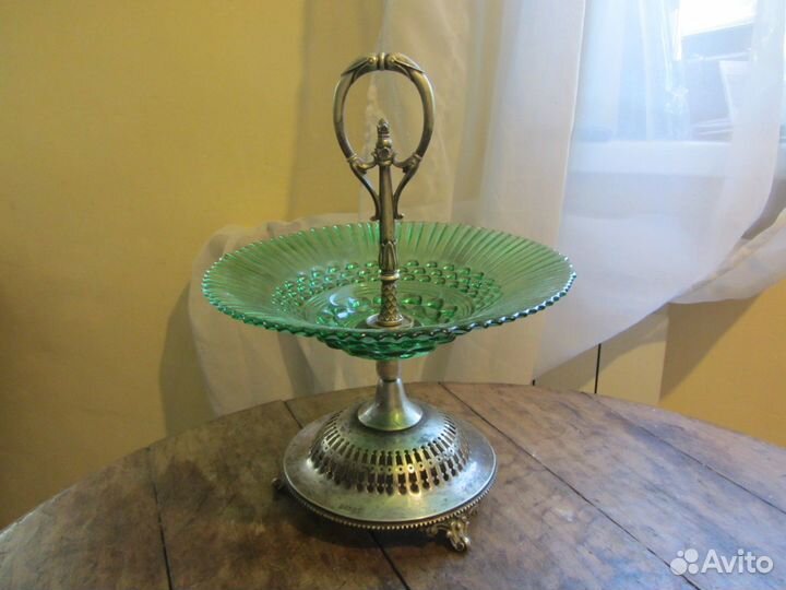 Старинная ваза-конфетница. Клеймо