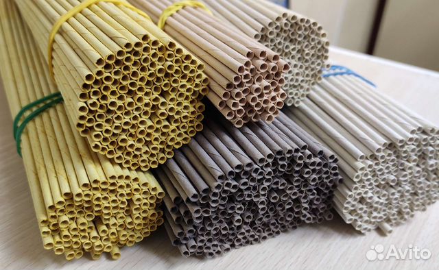 Трубочки из газетной бумаги