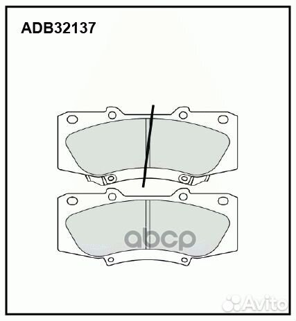 Колодки тормозные дисковые перед ADB32137 A