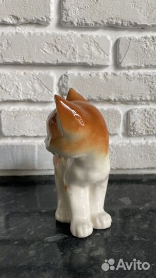 Статуэтка Котенок лфз, СССР, фарфоровая статуэтка