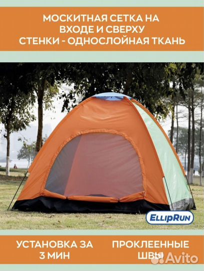 Палатка 2 х местная туристическая походная