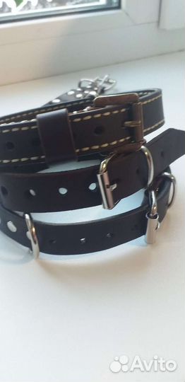 Ошейник для собак ручной работы. Натуральная кожа