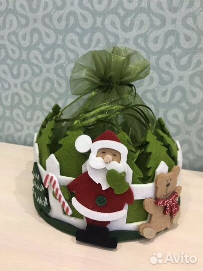 Новогодняя упаковка/коробка/ мешок из фетра