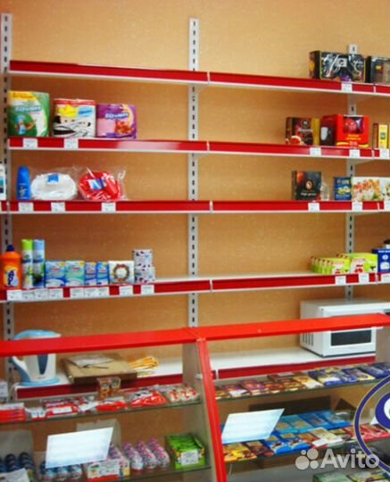 Стеллажи настенные и пристенные для торговли