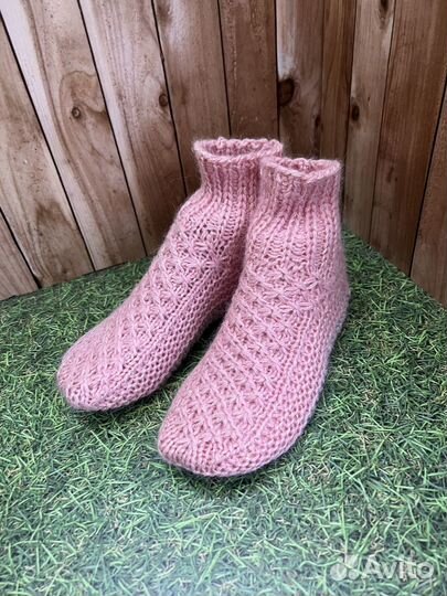 Вязаные тапочки