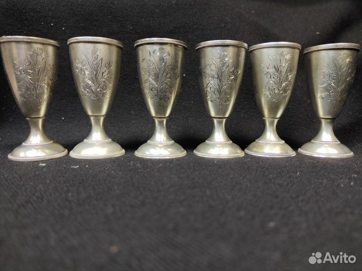 Серебряные рюмки Таллинская Юв. фабрика 1958 год