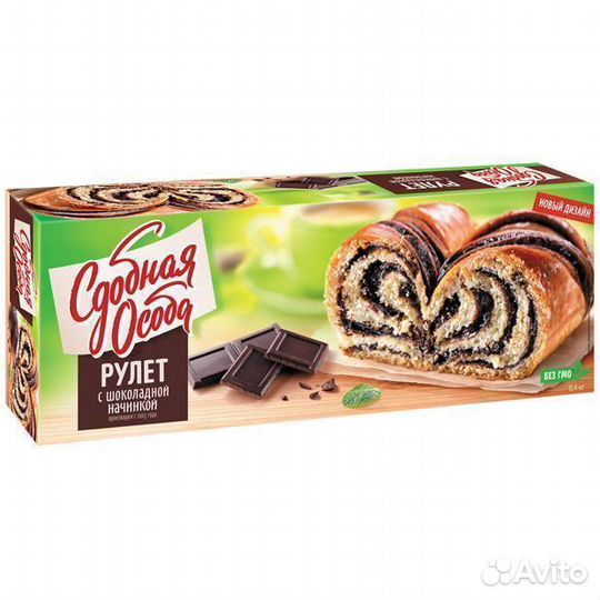 Опт - Рулет Сдобная Особа с Шоколадной начинкой