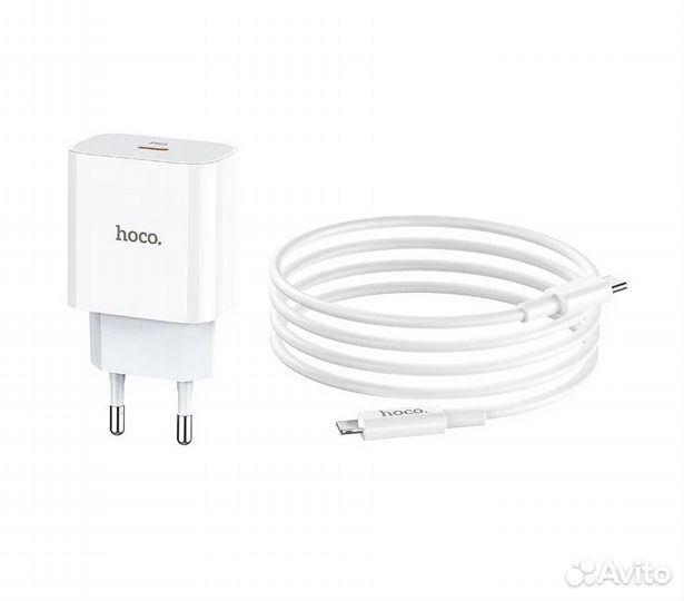 Зарядка Hoco 20W + кабель lightning