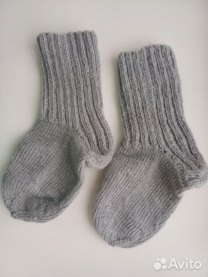 Носки шерстяные вязаные