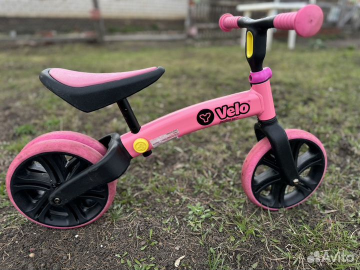 Беговел Yvolution Y-velo Junior, розовый