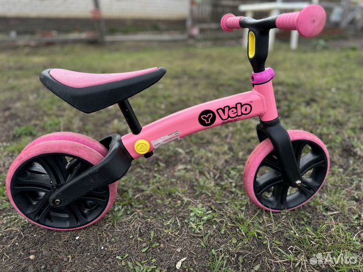 Беговел Yvolution Y-velo Junior, розовый