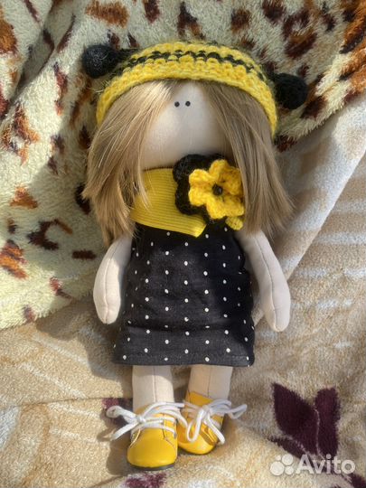 Кукла текстильная ручной работы 25 см