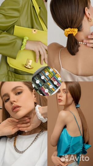 Резинка для волос из натурального шелка