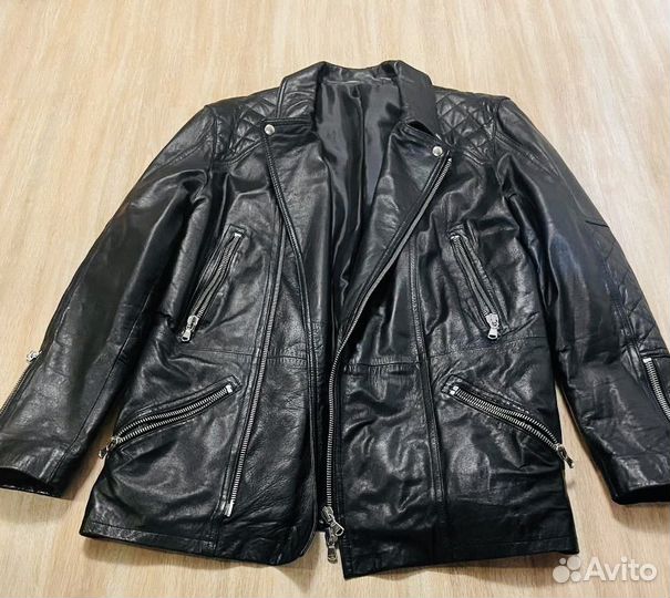 Кожаная куртка мужская 46 48