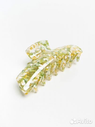 Заколка-краб для волос kisimi, размер L, цвет:lime