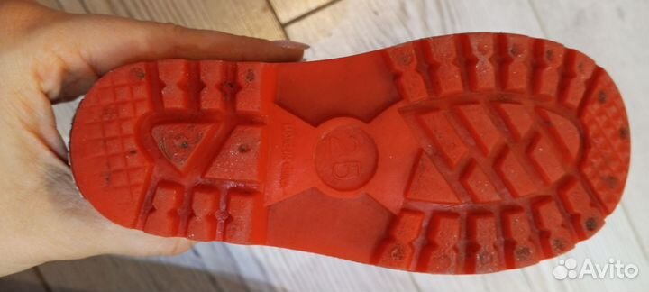 Детские резиновые сапоги с утеплителем 25