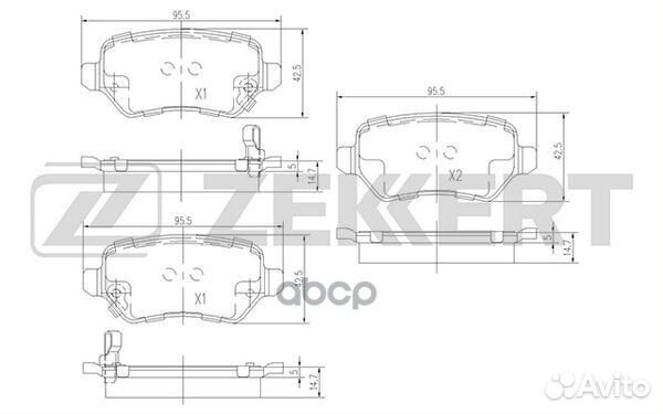 Колодки торм. диск. задн. Kia Venga 10, Opel A