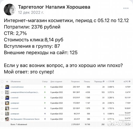 Таргетолог вк, Директолог Яндекс, Авитолог, SMM