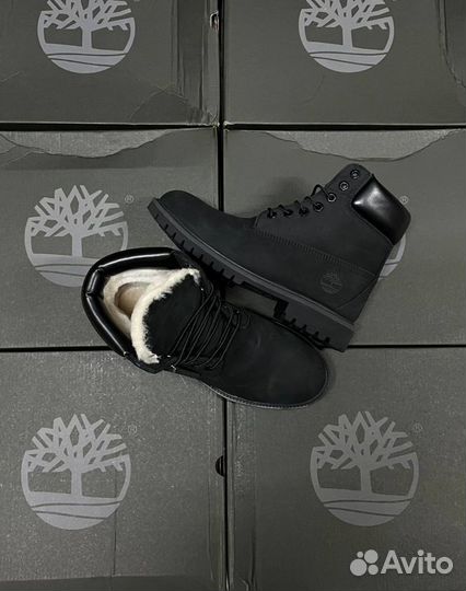 Timberland Classic черные с мехом 41-45