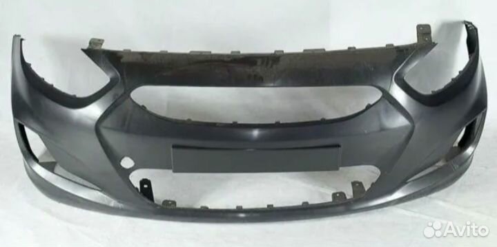 Бампер передний Solaris (2011-14) чёрный