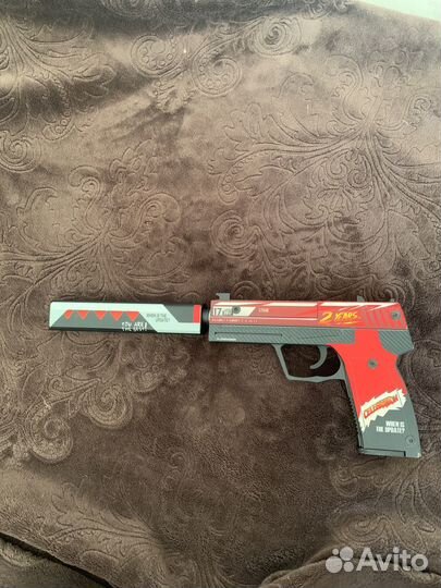 Пистолет деревяный на резинках