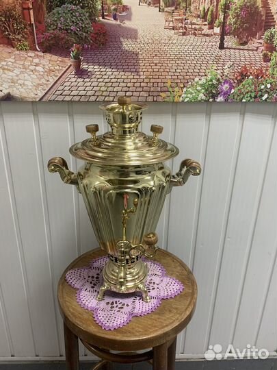 Самовар угольный на дровах 5 л рюмка Баташов