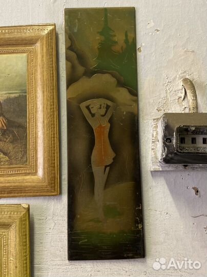 Картина репродукция чеканка СССР винтаж