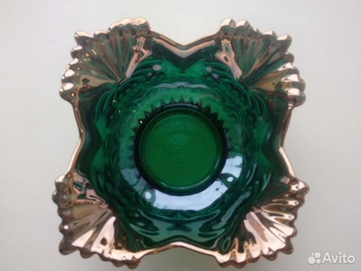 Конфетница Цветок Четыре лепестка СССР позолота