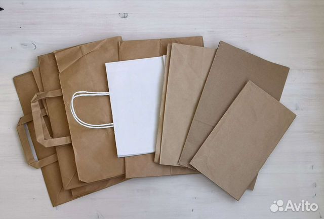 Пакеты подарочные, пакеты из крафт-бумаги