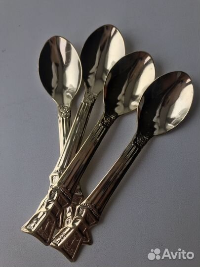 Кофейные ложечки позолоченые 12 шт