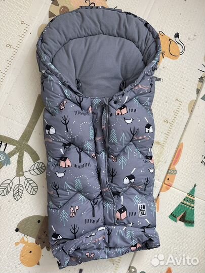 Зимний конверт в коляску leokid