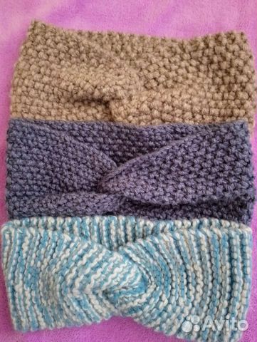 Повязка на голову вязаная