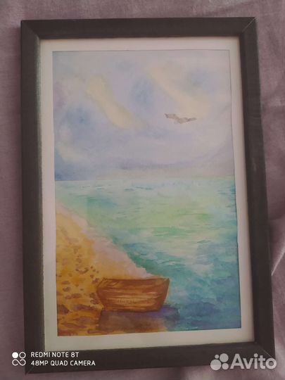 Картина акварель в раме