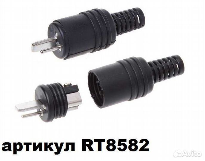 Штекер Точка-Тире для колонок, без пайки,под винт